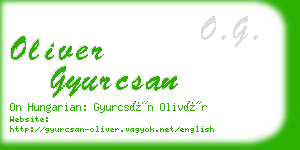 oliver gyurcsan business card